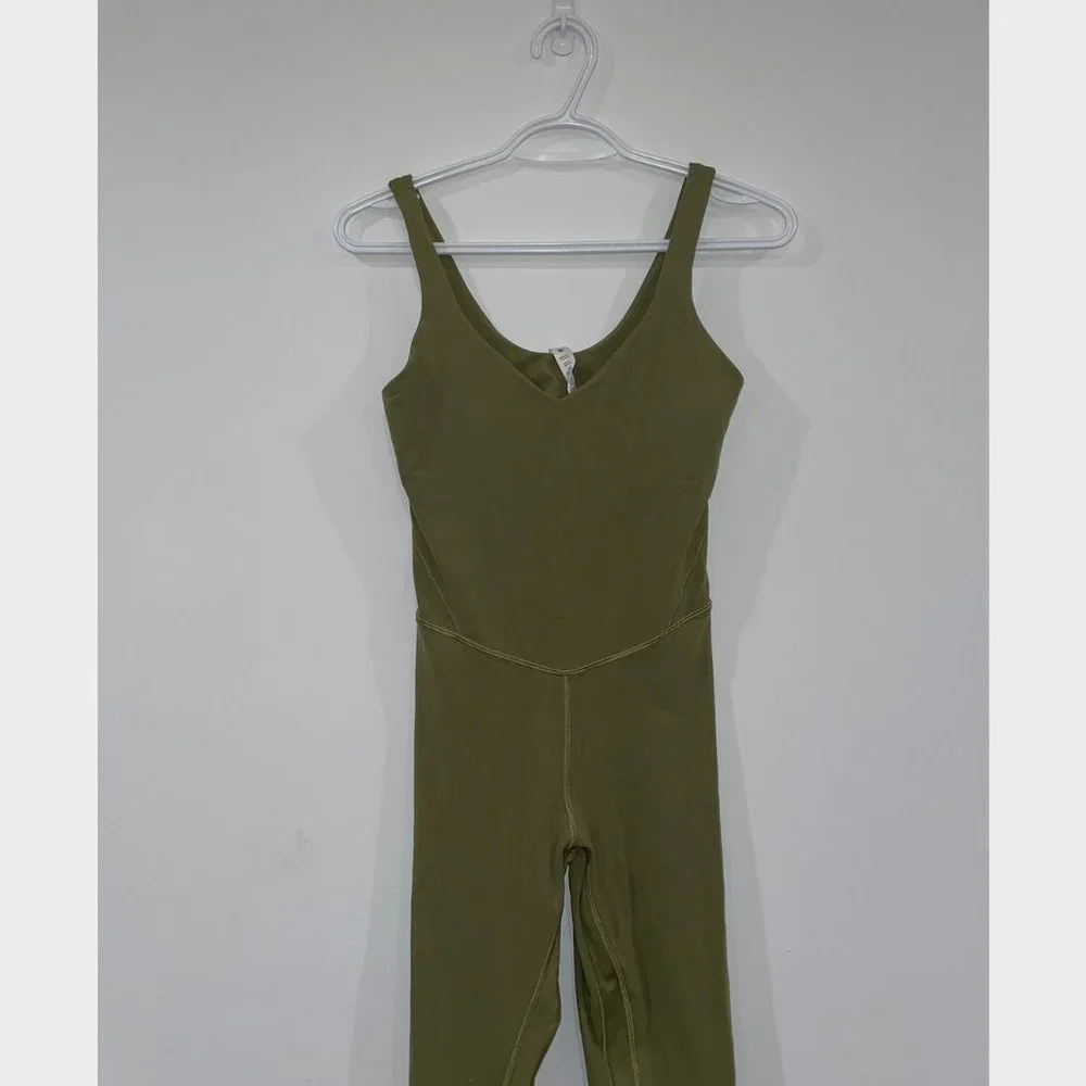 *SOLD* Lululemon Align Bodysuit Size 6 Bronze Green - Picture 3 of 6